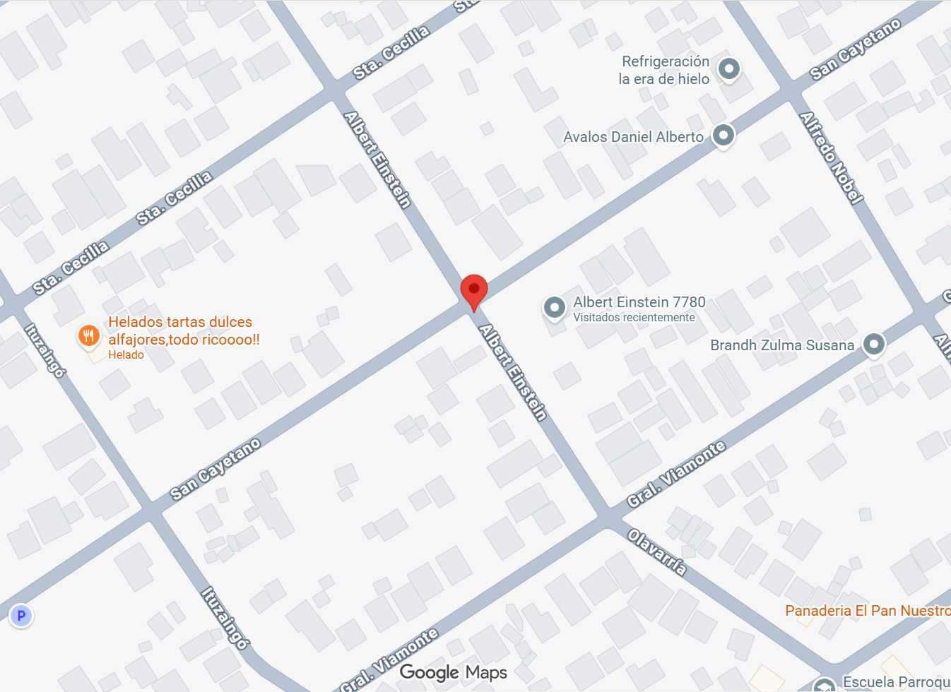 Mapa de Albert Einstein 7795, esquina San Cayetano, Del Viso, Pilar, Buenos Aires